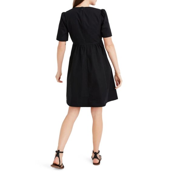 Madewell Tie-Front Black Mini Dress Size 0 - Picture 2 of 5